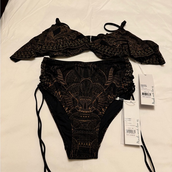 Brand new Camilla off shoulder high waist swimsuit set